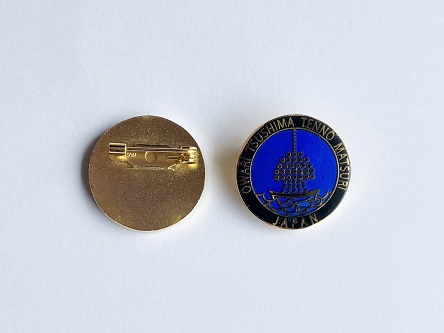 【尾張津島天王祭】七宝焼ピンバッジ【赤透】