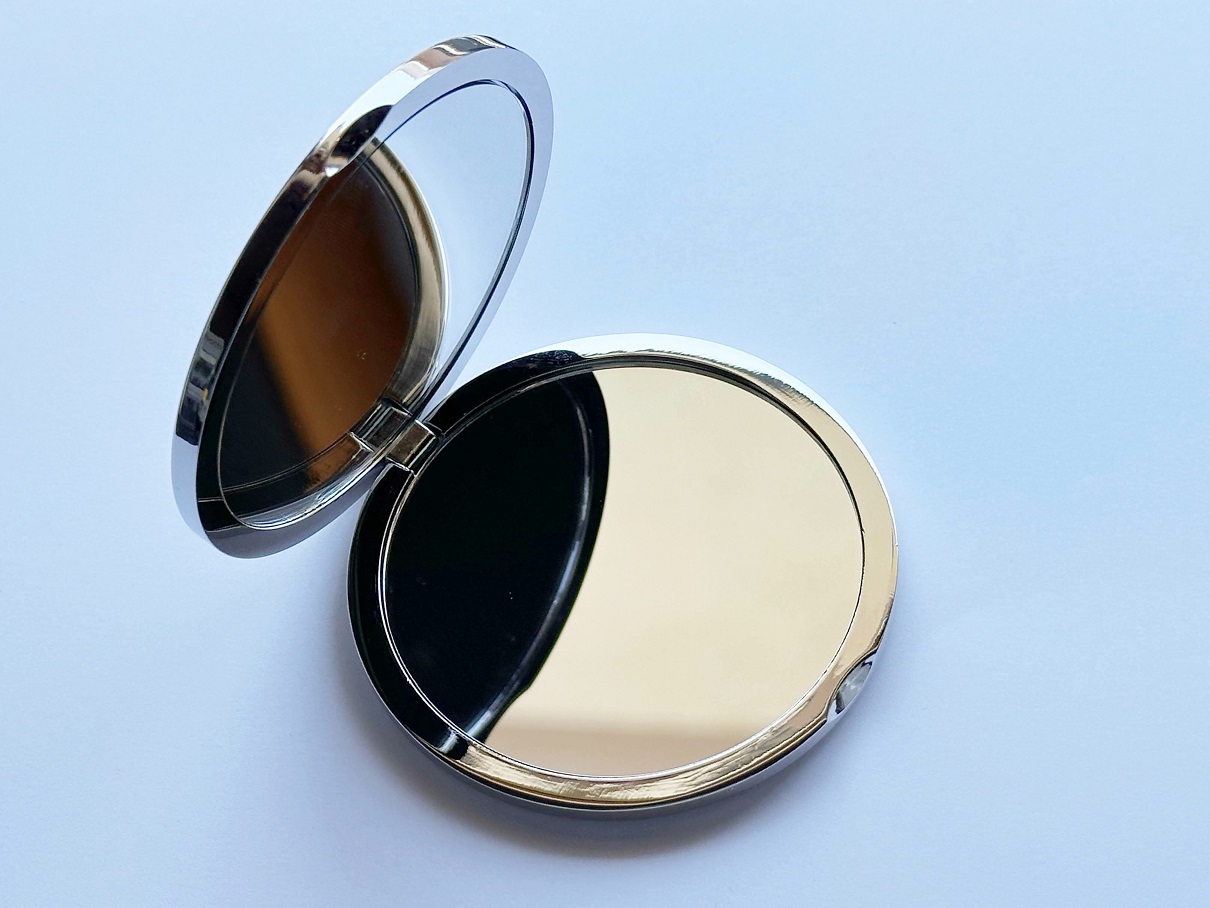 七宝焼のコンパクトミラー【箔ちらし 藤棚】