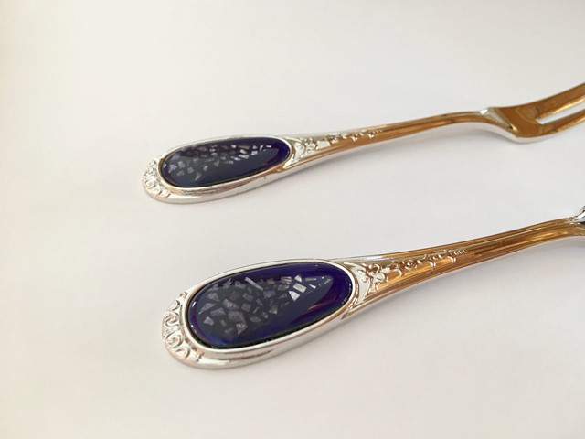 七宝焼飾り付きフォーク2本セット