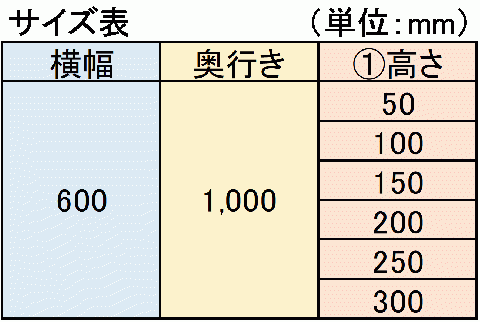セミオーダー【ストレート】「カースロープ」【横幅600mm、奥行1000mm、高さ50～300mm】	