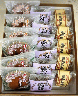 津島の名産をお菓子で堪能！津島づくし3種(津島のあかり、蓮根そだち、くつわ餅)