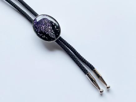 藤の七宝焼ループタイ	