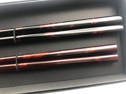 金箔撒き うるし塗り 夫婦箸	