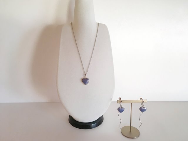 七宝焼アクセサリー2点セット(ネックレス、イヤリング)