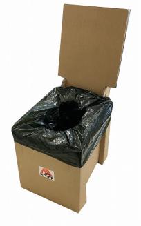 横綱が座っても壊れない！？段ボール製トイレ「どこでもスズトイレ」　H160-008