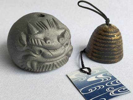 静かな音の【鬼瓦風鈴】　H104-028