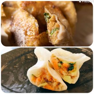 居酒屋のおかあちゃん手作り　“パリパリひと口ぎょうざ”と“もちもち餃子”コラボセット 合計80個　H136-039