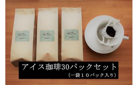 こだわりの低温焙煎！ ドリップバッグコーヒー ご家庭用(アイス30パックセット)　H046-036