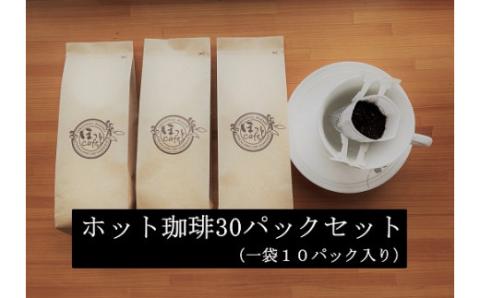 こだわりの低温焙煎！ ドリップバッグコーヒー ご家庭用(ホット30パックセット)　H046-035