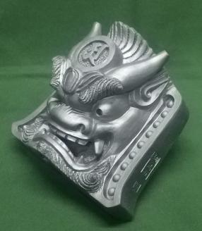 伝統工芸士の鬼師が作る守護鬼瓦シリーズ 守護鬼面(知恩院 隅鬼型)　H064-025