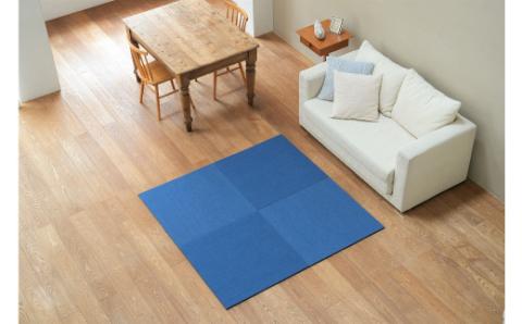 【4枚セット デニムブルー】安心安全なおしゃれインテリア “Tammy Mat” ファブリック畳  撥水加工 消臭 抗菌 抗ウイルス 赤ちゃん 子供 ペット マット H171-001