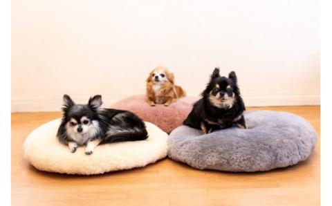 【ふとん屋が考えた】羽毛とムートンを使った理想のペットベッド 全３色 ふわもこ リアルダウン リアルムートン  H162-028