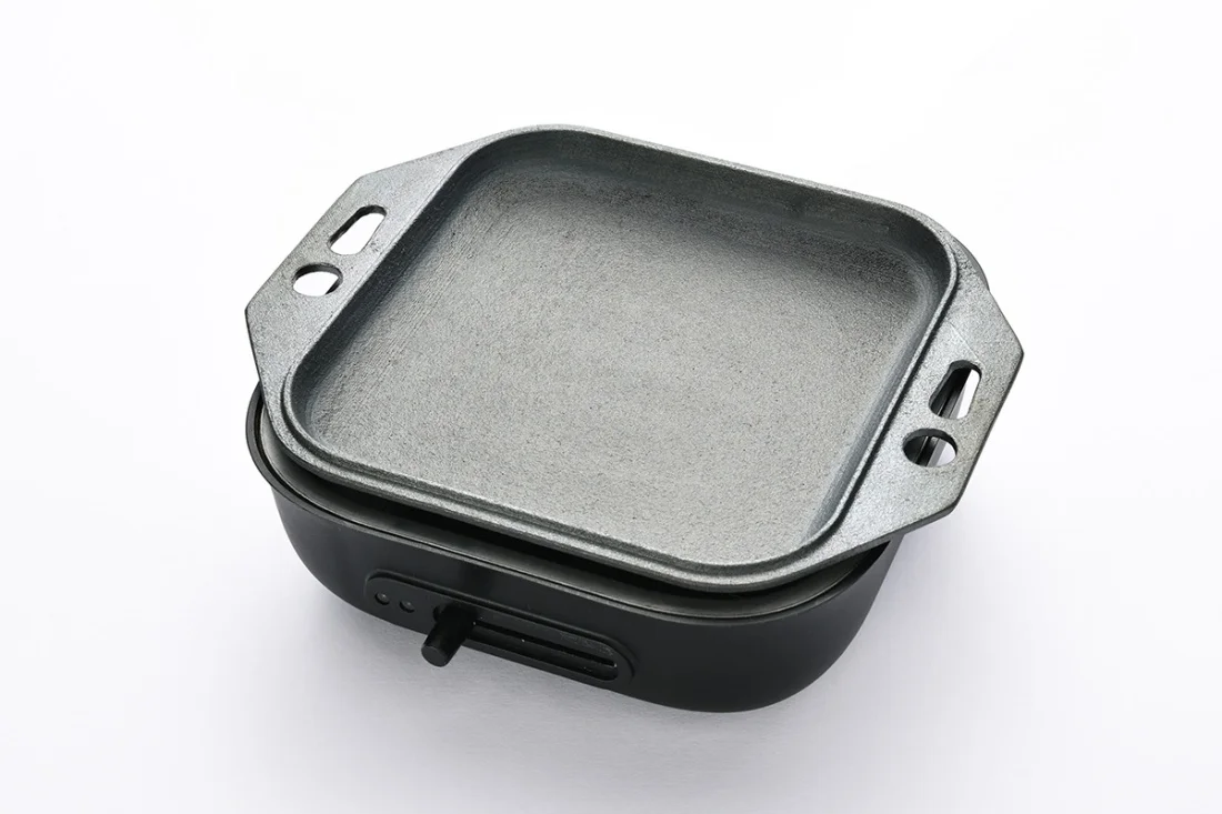 〈カンブリア宮殿で紹介されました！〉 おもいの鉄板 スクエア 電気卓上コンロ 【目指したのは いつでも変わらない極上の焼き加減】 H051-242