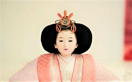 【収納飾りセット“山型重ね”】人形作り40年 “平安天鳳”作 京都西陣織 みやび 薄花桜 手作り ひな祭り 木製 今どき かわいい おしゃれ モダン　H067-144