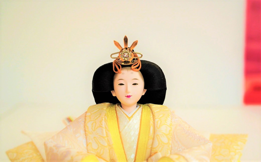 【収納飾りセット“白木抜桜”】人形作り40年 “平安天鳳”作 京都西陣織 春彩 女郎花 手作り ひな祭り 木製 今どき かわいい おしゃれ モダン H067-147