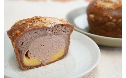 グルテンフリー 米粉クリームパン 6個　チョコ味　H083-022