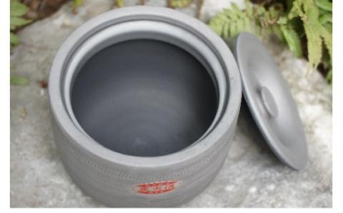 炭火消（中）いぶし バーベキュー BBQ 焼肉 三河焼 炭火消し 炭 粘土 安全 伝統 銀 グレー アウトドア 屋外　H023-044