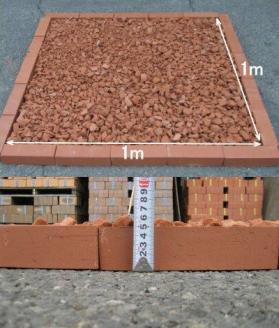 レンガの砂利 クラッシュブリック レッド60kg（20kg×３袋） H032-070
