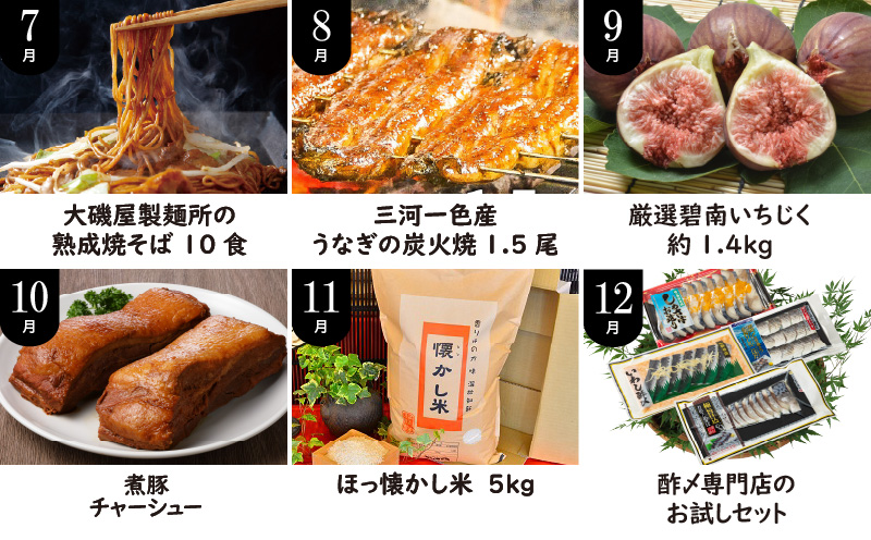 肉・魚・野菜・フルーツすべて詰まった旬の定期便(全12回お届け)　H028-077