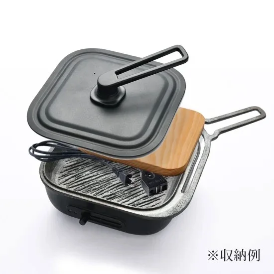 〈カンブリア宮殿で紹介されました！〉 【訳あり】おもいのフライパン スクエア 電気卓上コンロ 頂-ITADAKI-セット ドウシシャVer. 【目指したのは いつでも変わらない極上の焼き加減】 H051-236