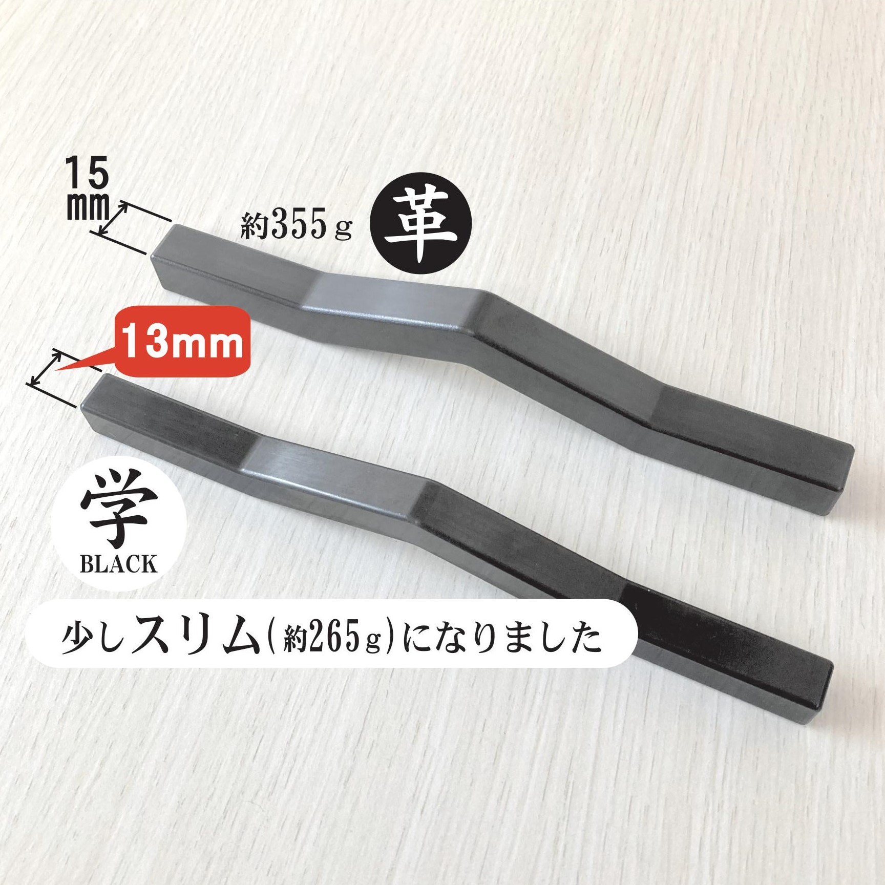 ＫＩＨＯの文鎮 学ブラック 【ＧＡＫＵ】 黒染め処理 習字道具 文鎮 学童用 ペーパーウェイト 黒 習字 シンプル 鉄 H084-034