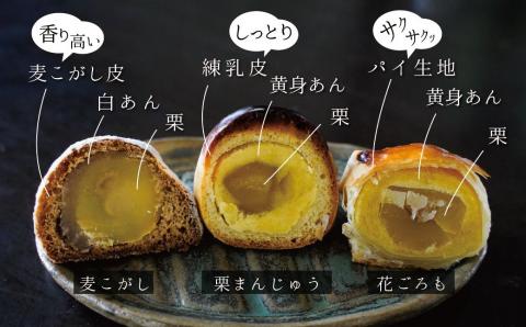 栗ざんまい！栗まんじゅう３種類食べ比べセット　H149-012