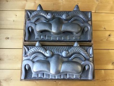 鬼瓦ティッシュケース（笑顔の鬼瓦）　H104-025