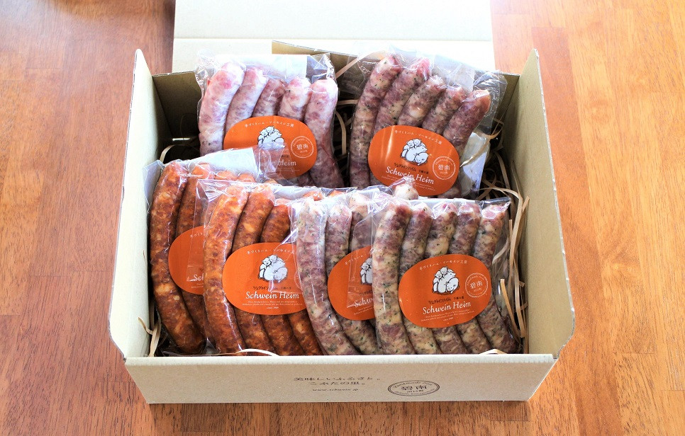 手造りハム工房シュヴァインハイムの 3種の無添加生ソーセイジ30本詰め合わせ 総量0.9kg ドイツ仕込み ソーセイジ ソーセージ ウインナー 詰め合わせ 食べ比べ 肉 加工肉 キャンプ BBQ おすすめ H003-043