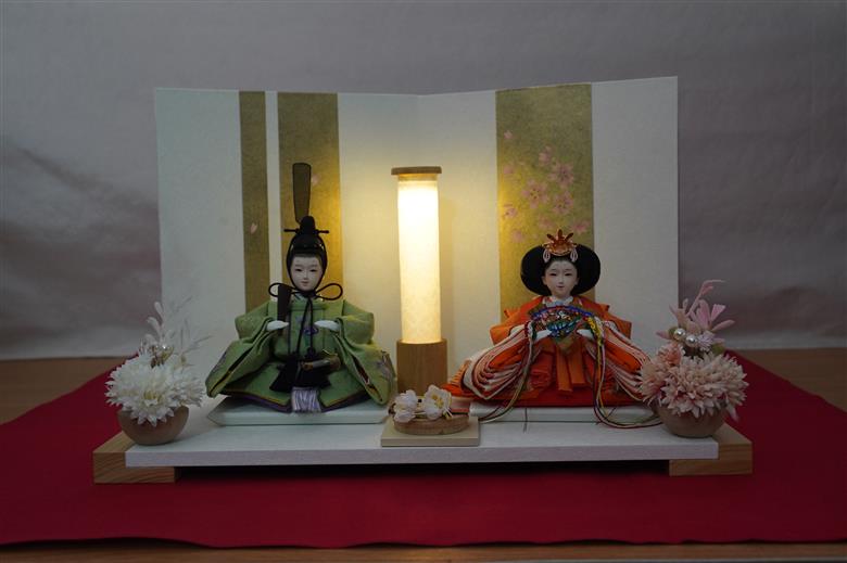 （ 数量限定 ）手の平サイズひな人形 『碧の夢手鞠』 人形作り40年 “平安天鳳”作 丹後ちりめん 人参草木染め 匠 手作り コンパクト 大切 こども ひな祭り 木製 今どき かわいい おしゃれ モダン にんじん 雛人形 ミニチュア 贈り物 京都 人形 着物 子供 孫 ふるさと納税限定 碧南市 H067-159