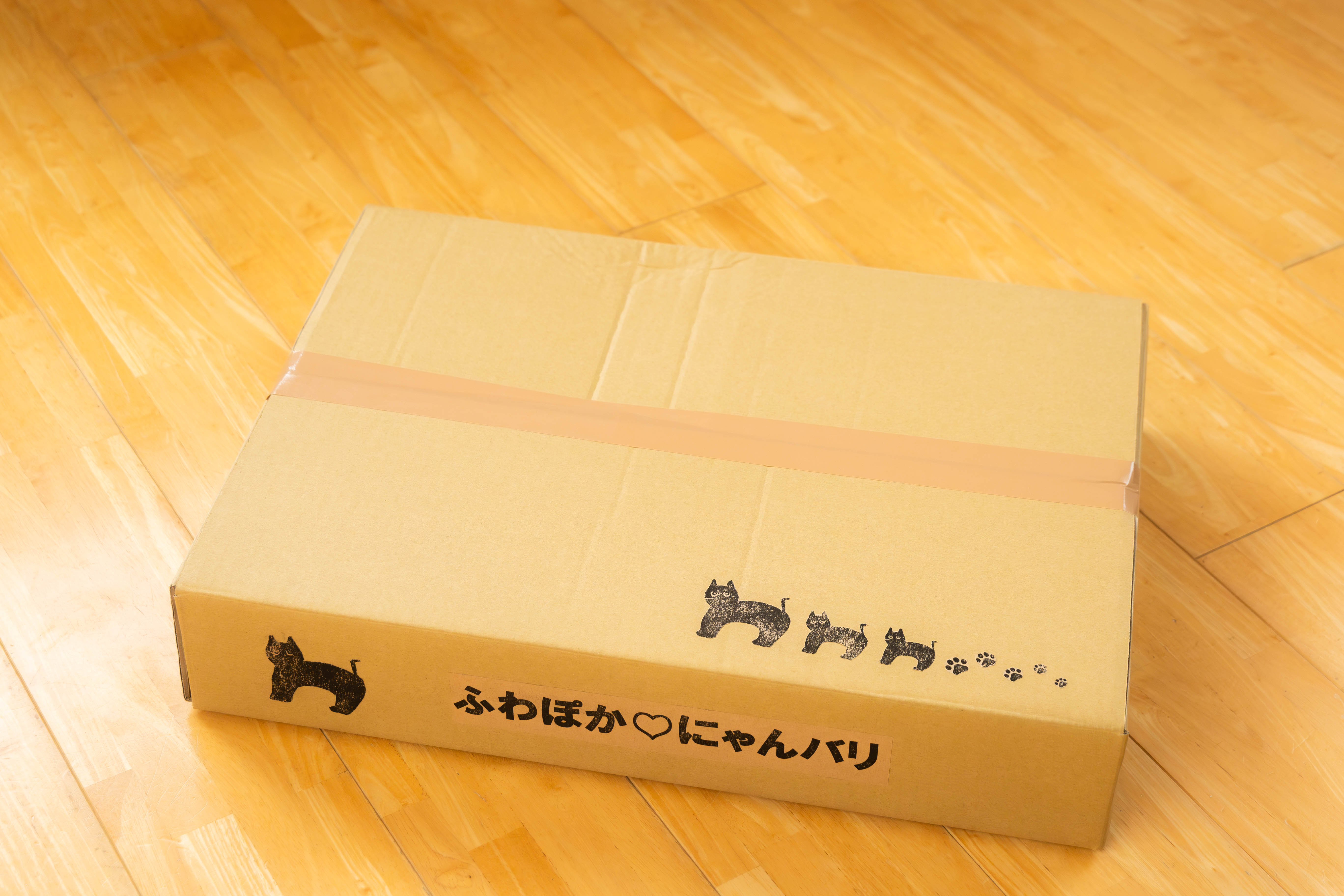 ねむりや×鈴木紙器 【ふわぽか?にゃんバリ】 ゴミの出ない爪研ぎダンボールとふわふわ羽毛クッションのコラボ 日本製 猫 ペット H162-039