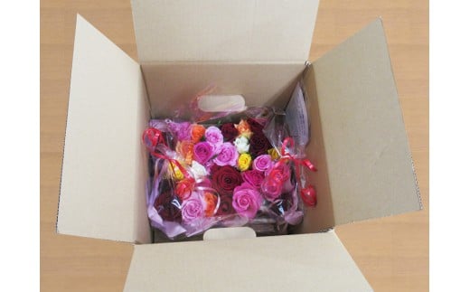 〈日付指定も可能〉 観賞はもちろん！バラ風呂やフラワーシャワーに！ ローズインにゅーよーくミックス３０輪 バラ３０輪詰め合わせ 風呂 薔薇 ローズ ギフト プレゼント ラッピング インテリア お花 フラワー H193-021