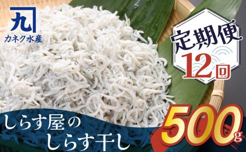 しらす屋のしらす干し　500ｇ×12ヶ月　定期便　H006-086