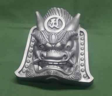 伝統工芸士の鬼師が作る守護鬼瓦シリーズ 守護鬼面(知恩院 隅鬼型)　H064-025