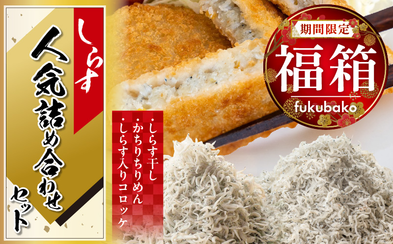 【12月24日受付分まで年内発送】【福箱★2026】 丸久水産 人気詰め合わせセット しらす干し かちりちりめん しらす入りコロッケ H018-052