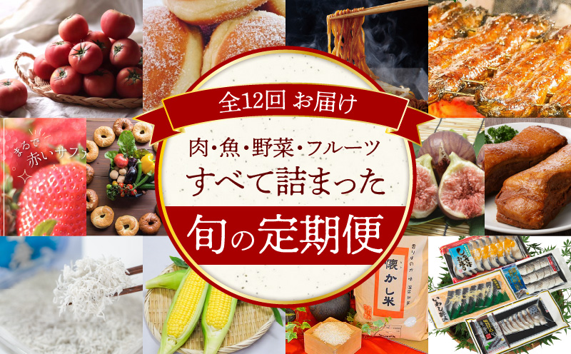 肉・魚・野菜・フルーツすべて詰まった旬の定期便(全12回お届け)　H028-077