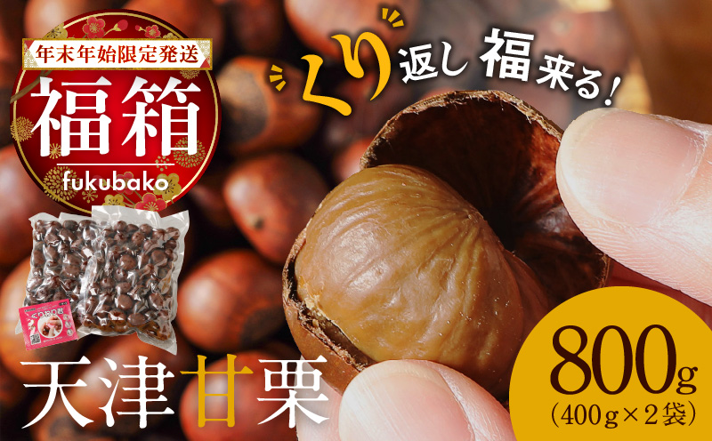 【福箱★2026】【くり返し福来る！】 年末年始限定発送 この道50年の職人が焼く､やさしい甘みたっぷり！｢天津甘栗｣800g H045-066