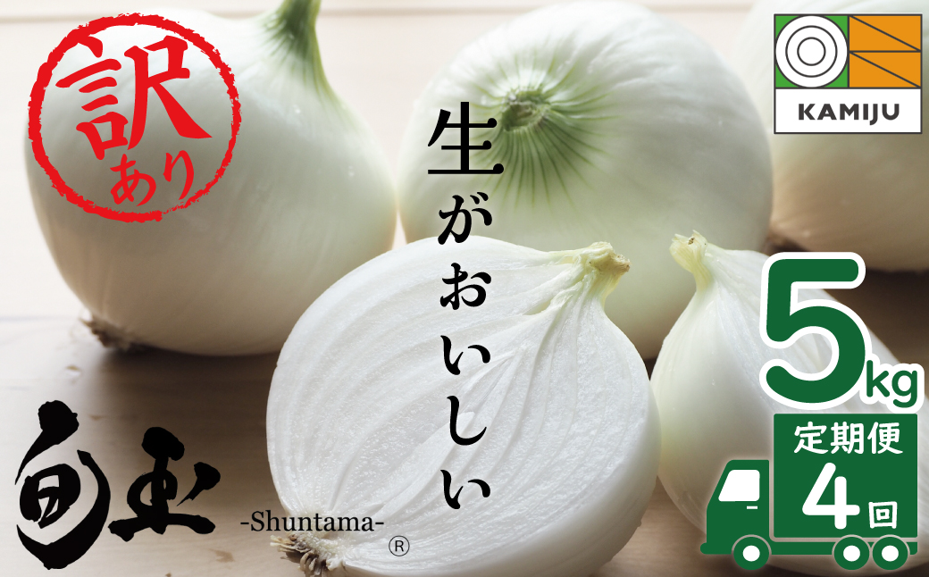 (2026年発送)訳あり 新玉ねぎ 定期便 5kg×4回　生がおいしい 神重農産のブランド玉ねぎ「旬玉」 ブランド玉ねぎ 玉ねぎ 新玉ねぎ 国産 愛知県産 野菜 やさい 農家直送 畑直送 旬 たまねぎ 先行予約 旬 特産 高評価 高リピート 人気 H105-129