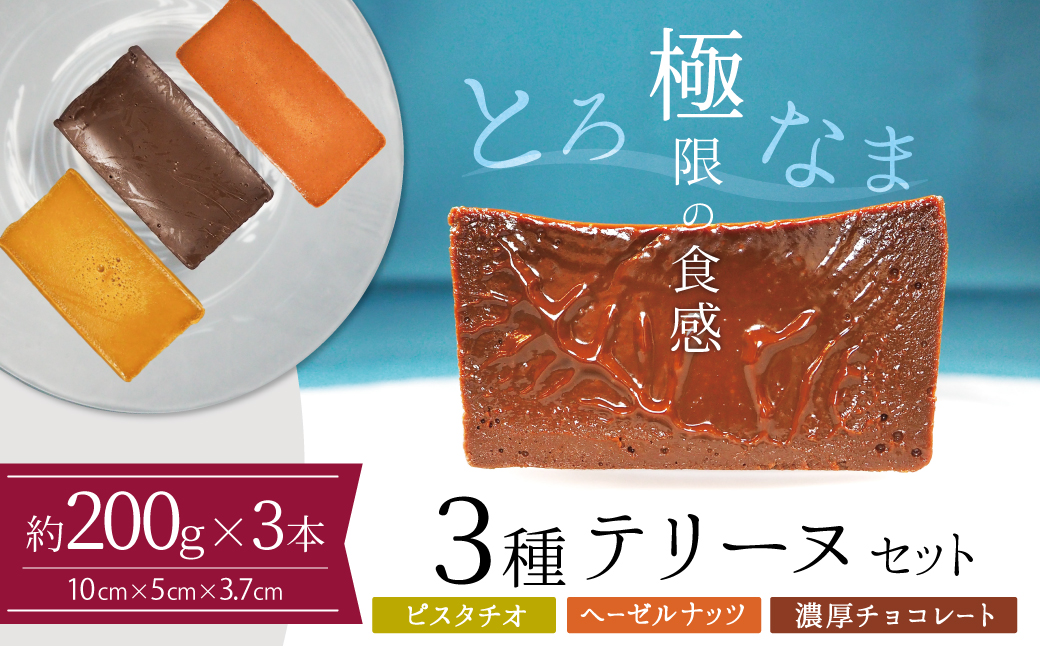 【テリーヌ専門店L】（約２００g）ピスタチオ・ヘーゼルナッツ・濃厚チョコの3種のテリーヌセット【グルテンフリー・保存料不使用】 お菓子 洋菓子 スイーツ デザート ナッツ ホワイトチョコ チョコ H173-051