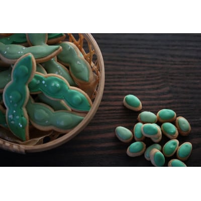 本物と間違えちゃう枝豆のアイシングクッキー