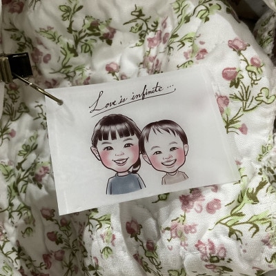 ファミリー似顔絵ー2人ー