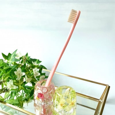 ハーバリウムペン立て2個セット(ピンク系、イエロー系)箱入り