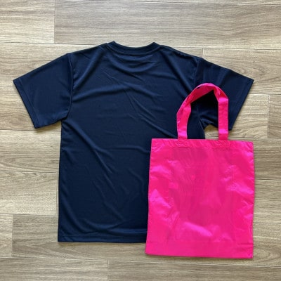 殺処分ゼロを目指そう!オリジナルTシャツ＆オリジナルトートバッグ(ピンク)セット