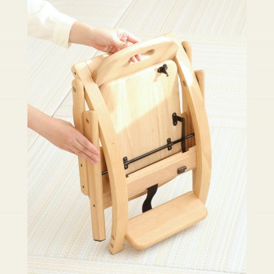 yamatoyaベビーチェア　アーチ木製ローチェア3　ホワイトウォッシュ