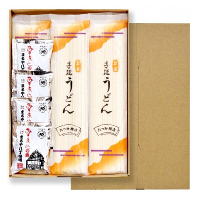 和泉手延べ麺　受賞乾うどん10人前[味噌煮込みたれ付き]　たつみ麺店(SKU-M)