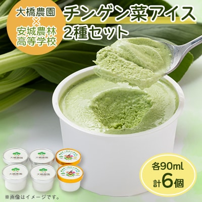 安城市産チンゲン菜アイス4個　はちみつアイス2個　合計6個【配送不可地域：離島】