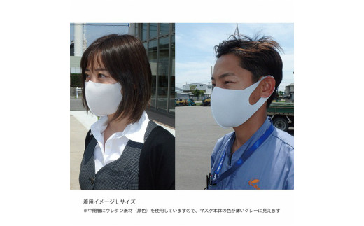 K097-12.さわやか夏マスク 5枚組 Mサイズ 2枚 Lサイズ 3枚 【生地・縫製は日本製 接触冷感生地 吸汗速乾性 UV 98.9％カット 洗える 3層構造 おすすめ 三河機工カイノスマスク 夏用】