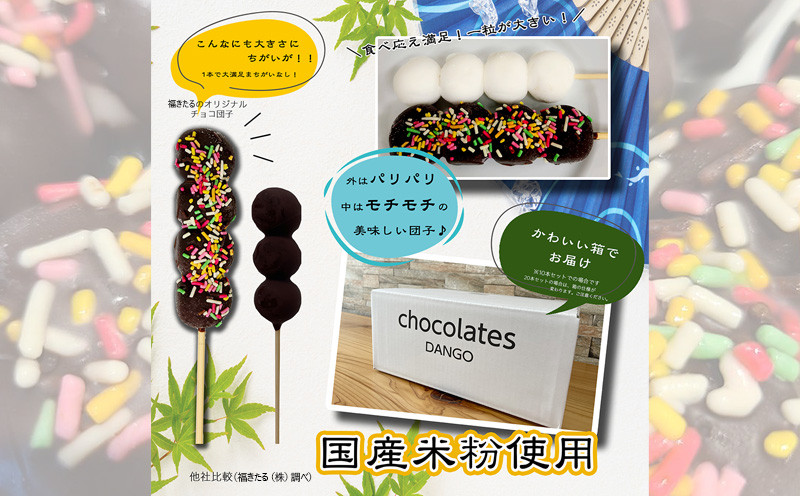 ジャンボチョコ団子20本セット(冷凍)・F024-23