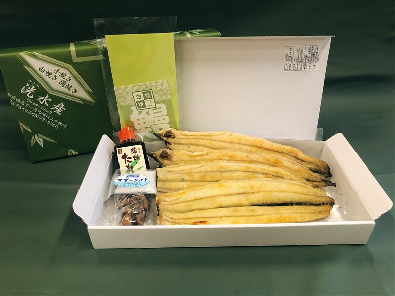 【訳アリ】三河一色産こだわりの手焼き白焼うなぎ（3～5尾冷凍）・H024-25