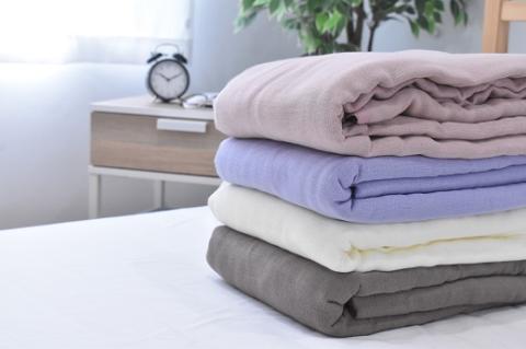 三河木綿　和晒し5重ガーゼケット　大判_ブラウン【G0121】 ブラウン