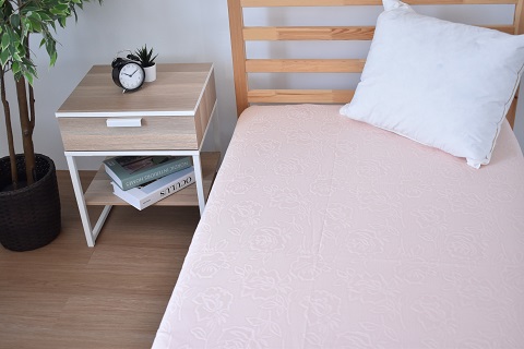 ジャガード織り フラットシーツ 同色２枚組み_ピンク【G0387】 ピンク